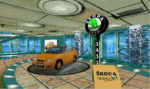 Screenshot ze hry zobrazující 3D render automobilu Škoda Felicia Fun