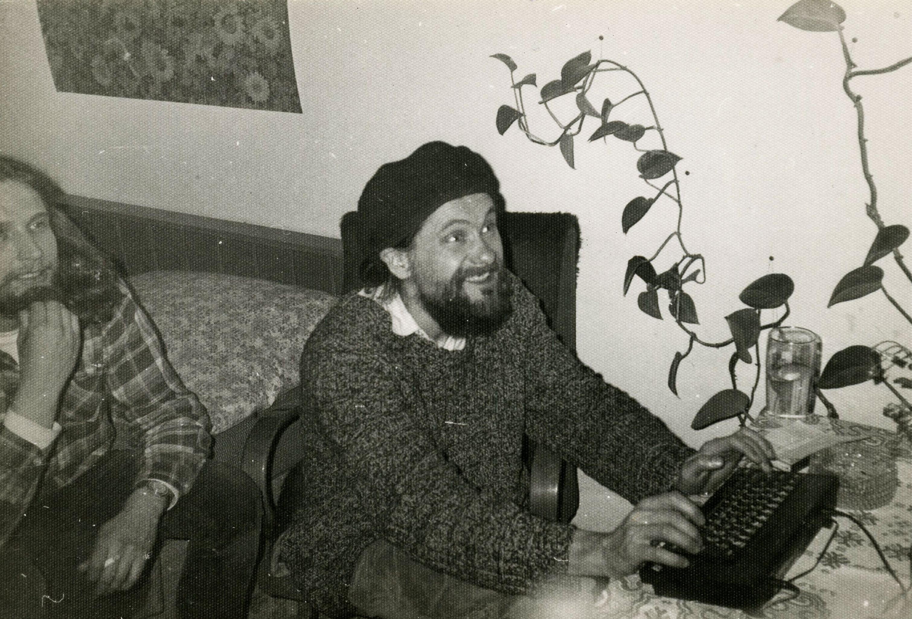 Pavel Lašák u počítače ZX Spectrum+